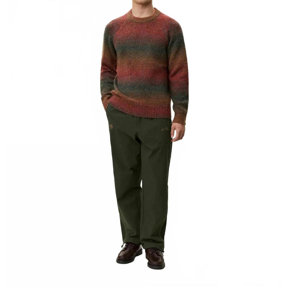 NEW LES DEUX brad gradient knit jumper in dark clay orange